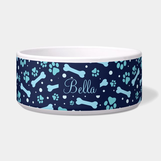 Personalized Blue Paw Prints Dog (Front)