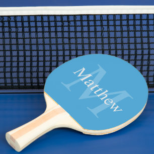 Personalized Blue Ping Pong Paddle