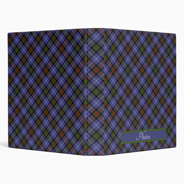 Personalized Blue Plaid Binder (Background)