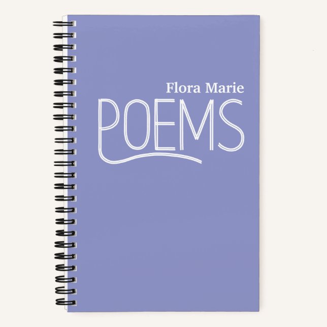 Personalized Blue Poetry Journal (Front)