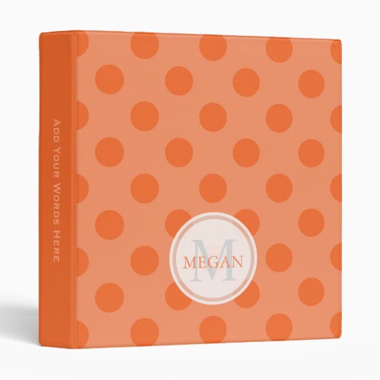 Personalized: Blue Polka Dot Binder