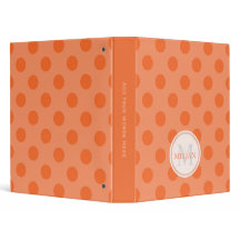 Personalized: Blue Polka Dot Binder