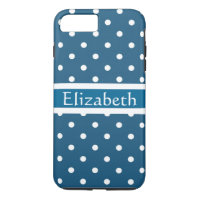Personalized Blue Polka Dots Pattern