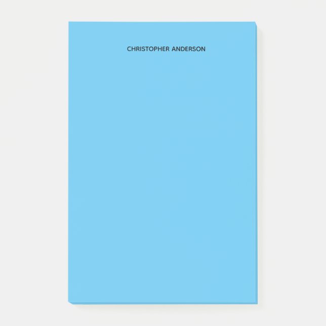 Personalized Blue Post-it Notes (Front)