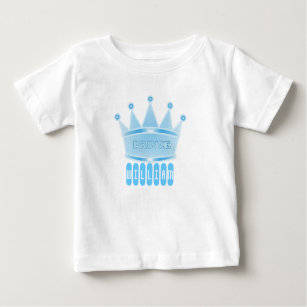 Personalized Blue Prince Crown Baby Boy Gift Baby T-Shirt