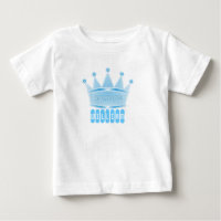 Personalized Blue Prince Crown Baby Boy Gift