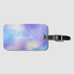 Personalized Blue & Purple   Luggage Tag