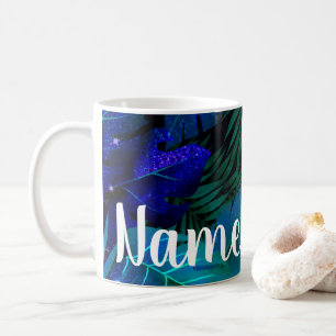 Personalized Blue Rainforest Design Coffee Mug Cup