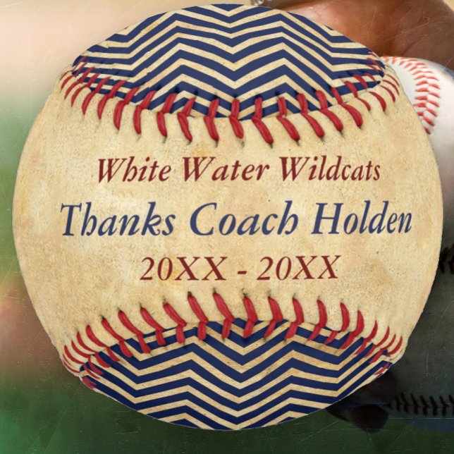Personalized Blue Red Baseball Coach Thank You (Creator Uploaded)