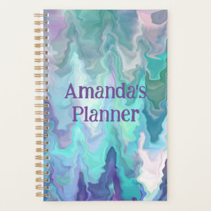 Personalized Blue Rhapsody Abstract Art Planner