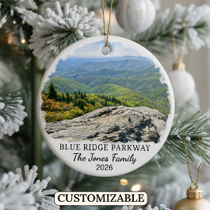 Personalized Blue Ridge Parkway, North Carolina Ceramic Ornament