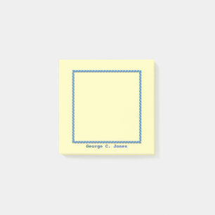 Personalized Blue Rope Frame Square Post-it Notes