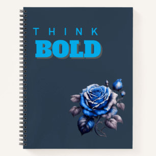 Personalized Blue Rose Love Custom Wedding & Life Notebook