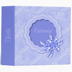 Personalized Blue Scalloped Frame Keepsake Binder