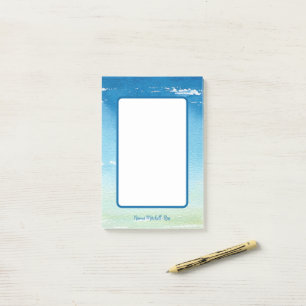 Personalized Blue Sky Ocean Waves  Post-it Notes