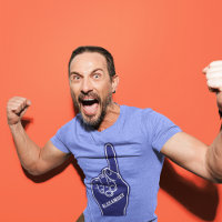 Personalized Blue Sports Foam Finger