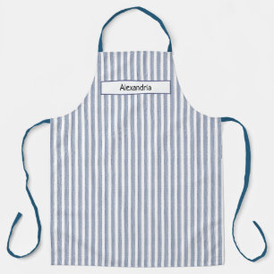 Personalized Blue Stripes Apron