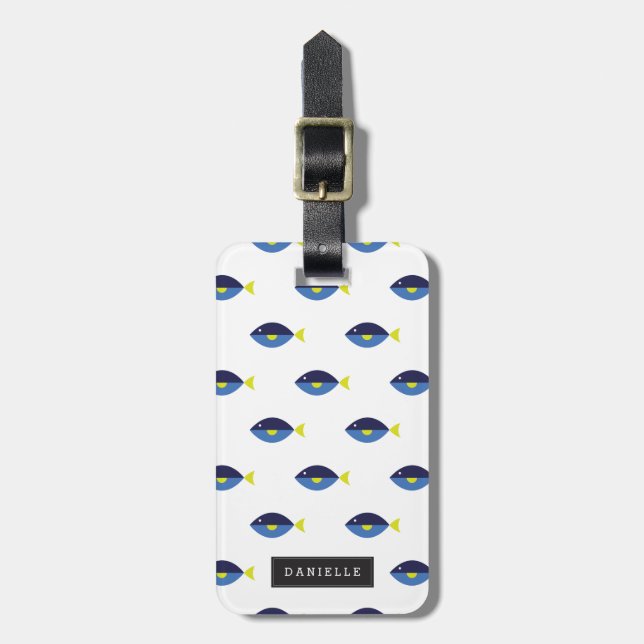 Personalized | Blue Tang Luggage Tag (Front Vertical)