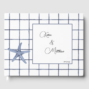 Personalized Blue Tropical Watercolor Guest Book