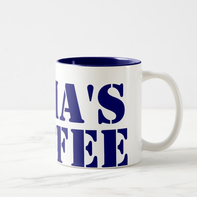 Personalized Blue Two-Tone Coffee Mug (Right)