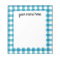 Personalized Blue Vichy Plaid Notepad
