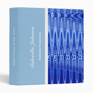 Personalized:  Blue Waves Binder