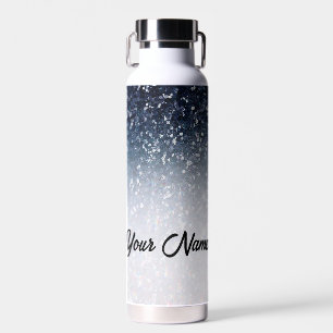 Personalized Blue & White Ombre Water Bottle