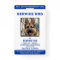 Personalized Blue White Service Dog Photo ID Badge