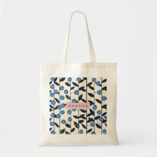 Personalized Blueberry Vine Nature Tote Bag