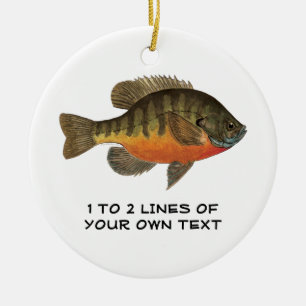 Personalized Bluegill, Bream Ceramic Ornament