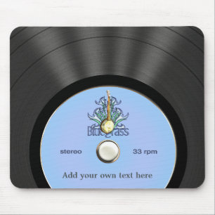 Personalized Bluegrass Vinyl Record Mouse Pad