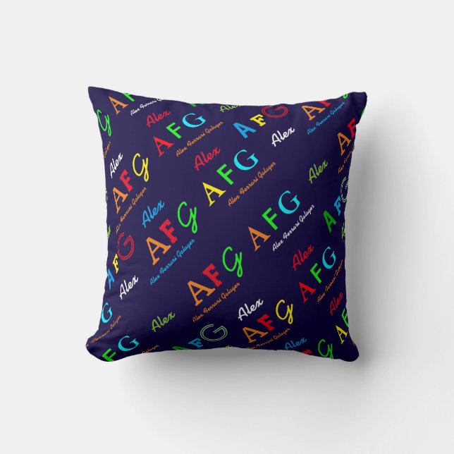 personalized bluepillow throw pillow (Front)