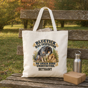 Personalized Bluetick Coonhound Bag Inspector Tote