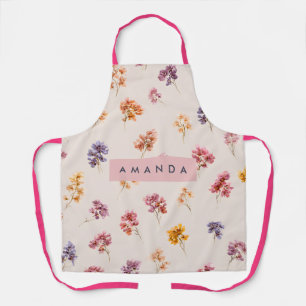 Personalized Blush and Lavender Garden Apron