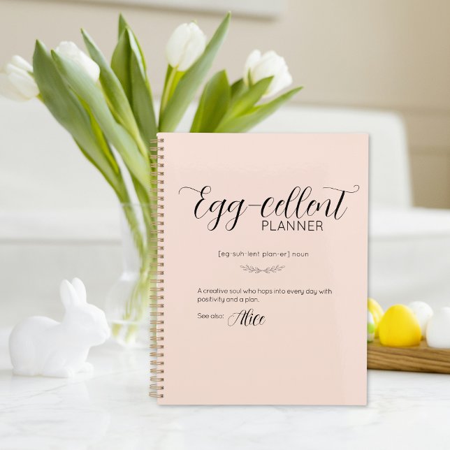 Personalized Blush Easter Bunny Planner (Personalized Blush Easter Bunny Planner)