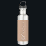 Personalized Blush Pink Floral Name  710 Ml Water Bottle<br><div class="desc">Featuring a beautiful floral design and your chosen name,  this water bottle makes for a wonderful personalized drinkware gift for any occasion!</div>