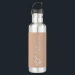 Personalized Blush Pink Floral Name  710 Ml Water Bottle<br><div class="desc">Featuring a beautiful floral design and your chosen name,  this water bottle makes for a wonderful personalized drinkware gift for any occasion!</div>