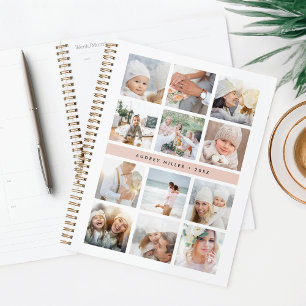 Personalized Blush Pink Photo Collage Planner