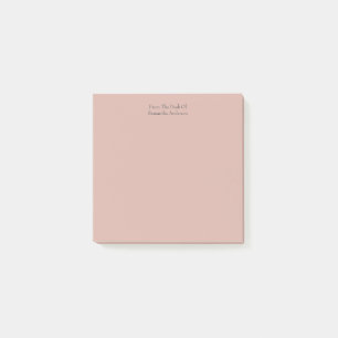 Personalized Blush Pink Post-It Notes