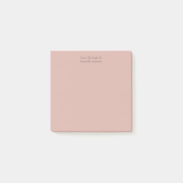 Personalized Blush Pink Post-It Notes (Front)