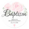 Personalized Blush Pink Rose and Cross Baptism