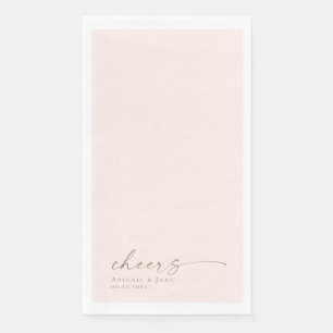 Personalized Blush Wedding Guest Napkins
