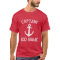 Personalized boat captain name navy anchor shirts
