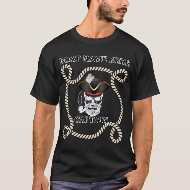 Personalized Boat Captain T-shirt (Front)