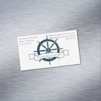 Personalized Boat Captain Vintage Nautical Wheel