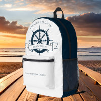 Personalized Boat Captain Vintage Nautical Wheel