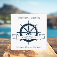 Personalized Boat Captain Vintage Nautical Wheel
