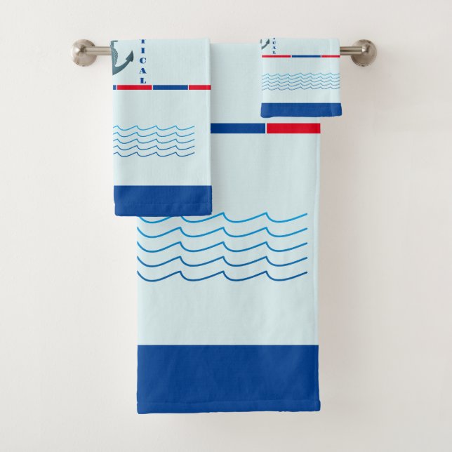 "Personalized Boat Name Bath Towel Set" (Insitu)