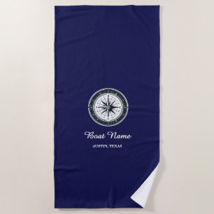Personalized Boat Name Beach Towel