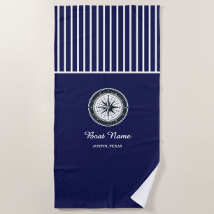 Personalized Boat Name Beach Towel